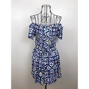 Printed Off The Shoulder Romper